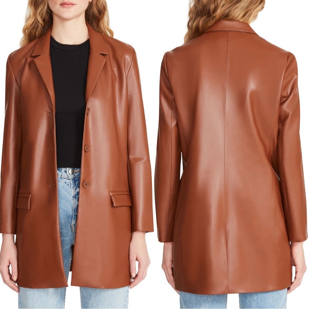 BB Dakota Steve Madden Brown Leather Blazer